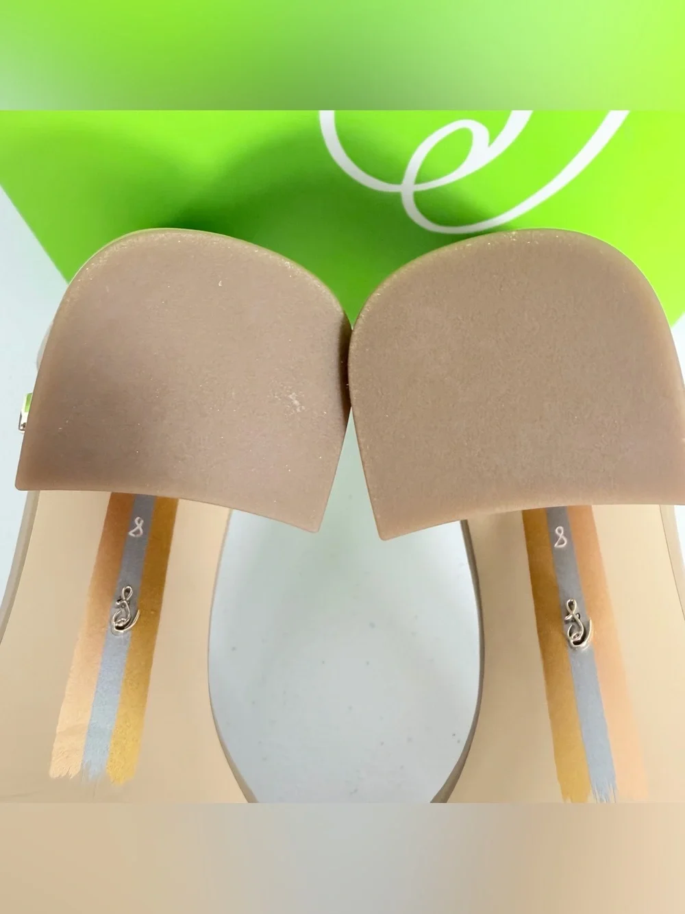Sam Edelman Daniella Block Heel Sandal 8M Soft Beige Nude Leather Matte